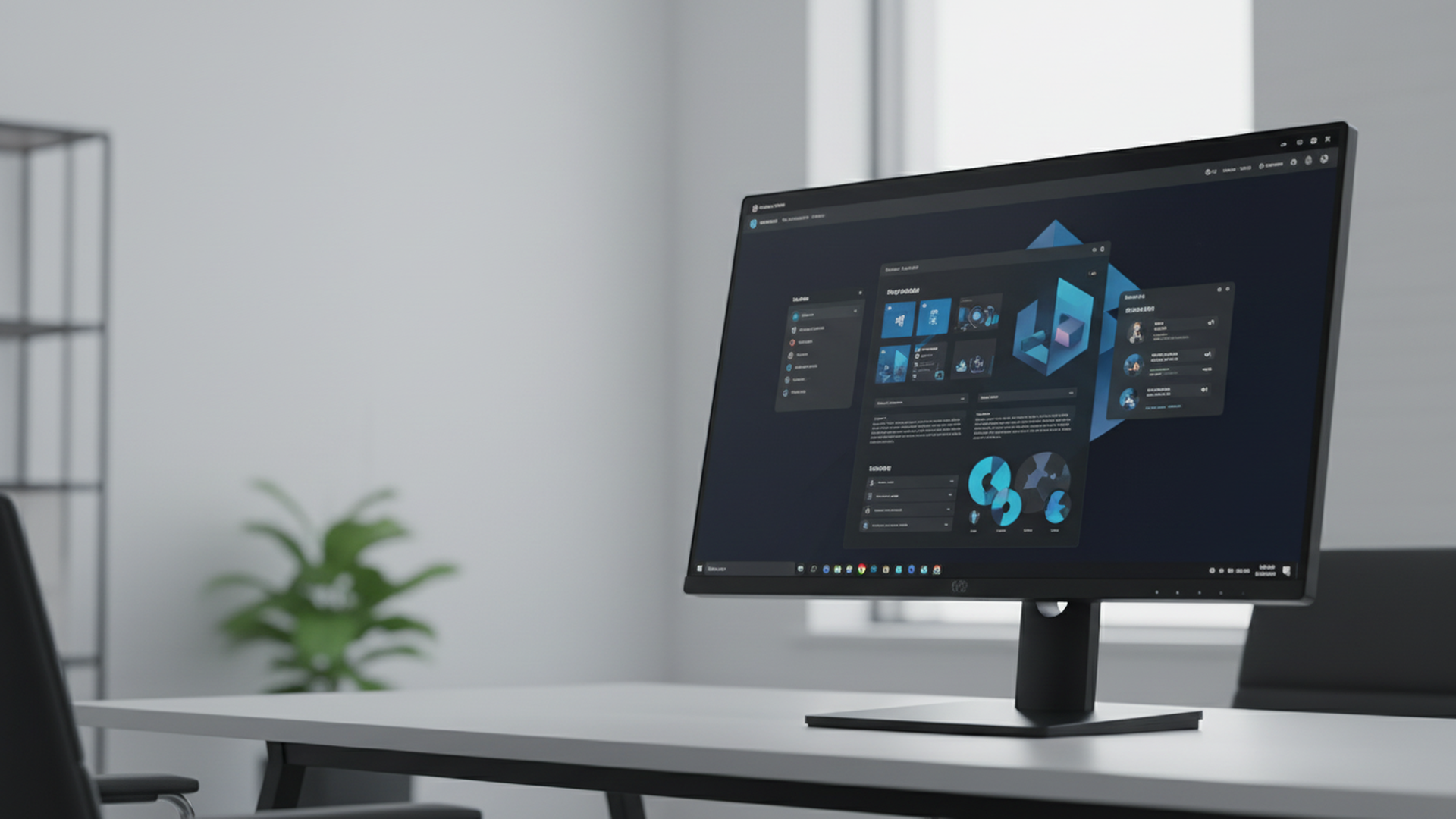 Capsul MN2400 24-inch business monitor on an office desk