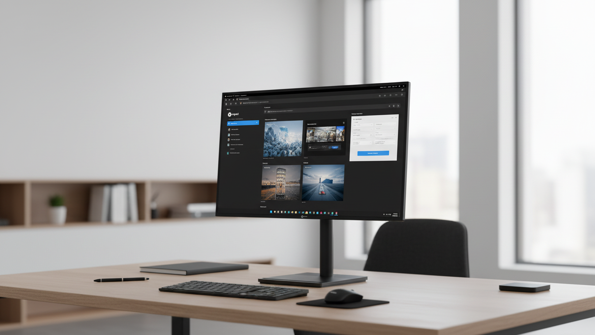 Capsul MN2700 27-inch QHD monitor on an office desk